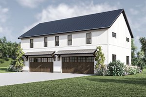 Barndominium Exterior - Front Elevation Plan #455-489