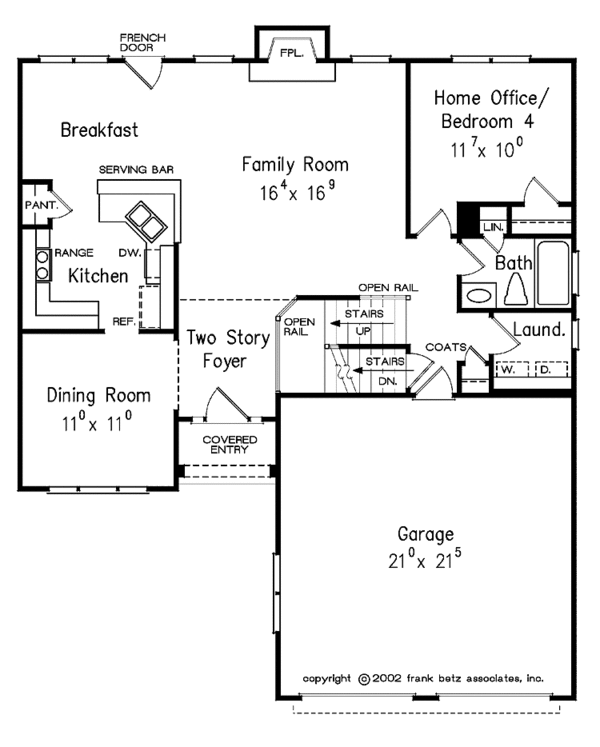 Country Floor Plan - Main Floor Plan #927-671