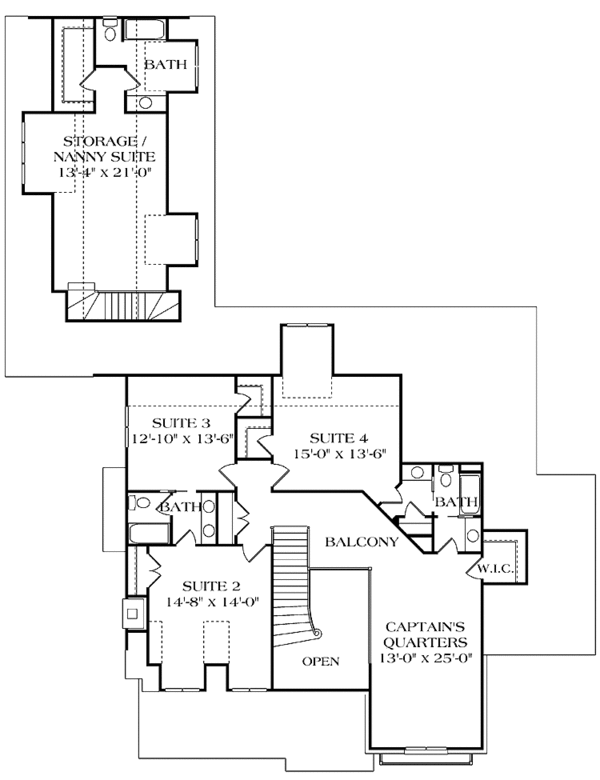 House Design - Country Floor Plan - Upper Floor Plan #453-142
