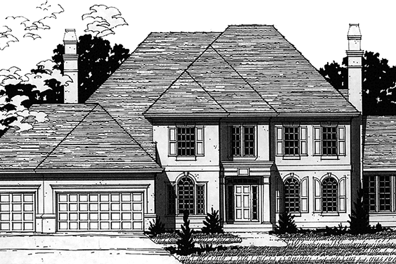 House Plan Design - European Exterior - Front Elevation Plan #320-1441