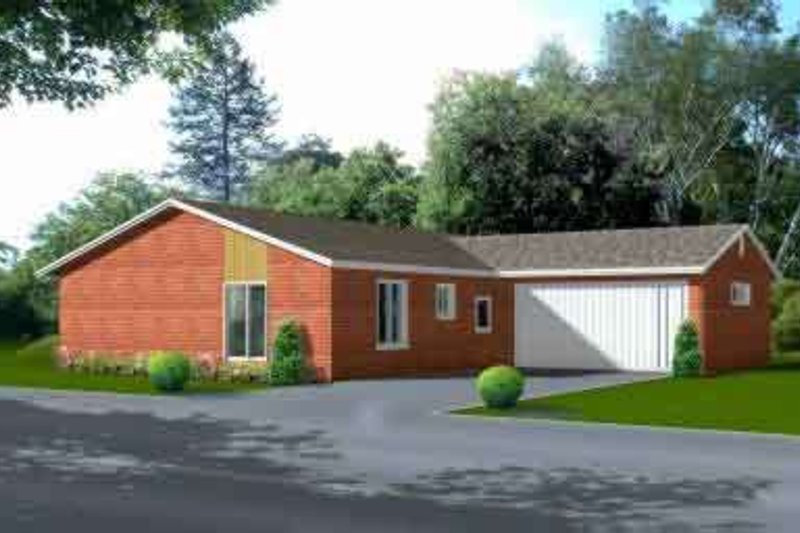 Dream House Plan - Adobe / Southwestern Exterior - Front Elevation Plan #1-1073