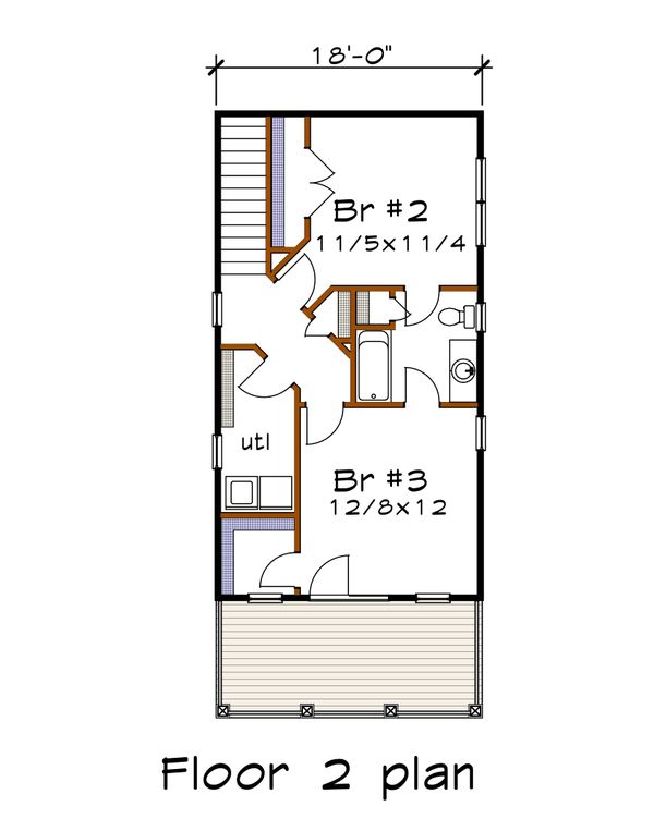 Craftsman Floor Plan - Upper Floor Plan #79-303