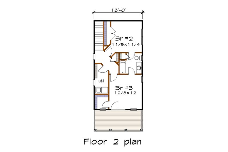 Dream House Plan - Floor Plan - Upper Floor for Craftsman House Plan #79-303 - 3 bed, 2.5 bath
