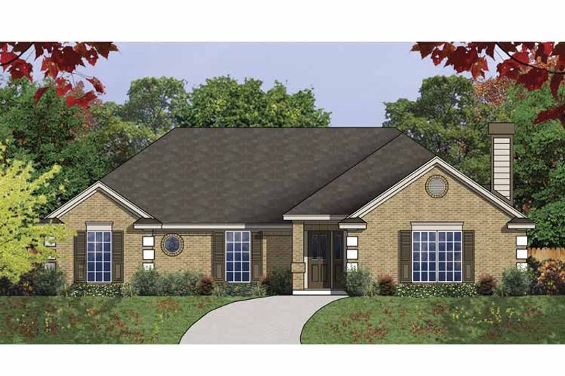House Plan Design - Exterior - Front Elevation 3 for Traditional House Plan #40-502 - 4 bed, 2 bath
