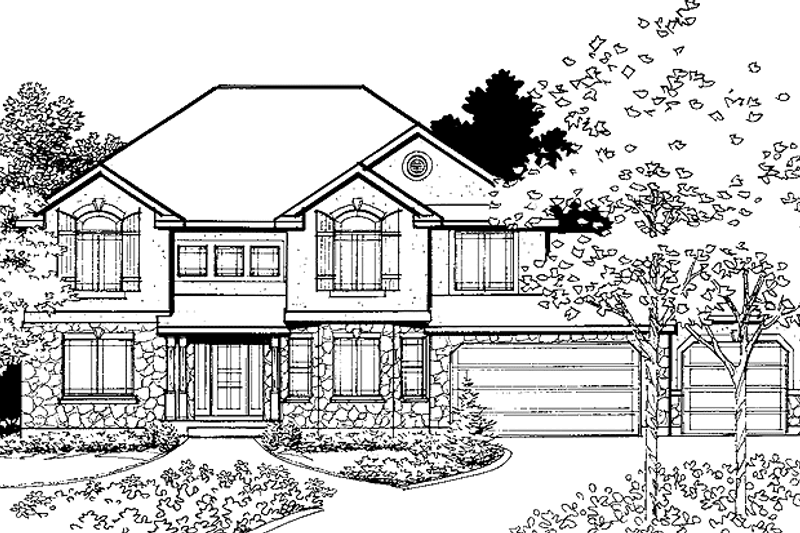 House Blueprint - Country Exterior - Front Elevation Plan #308-247