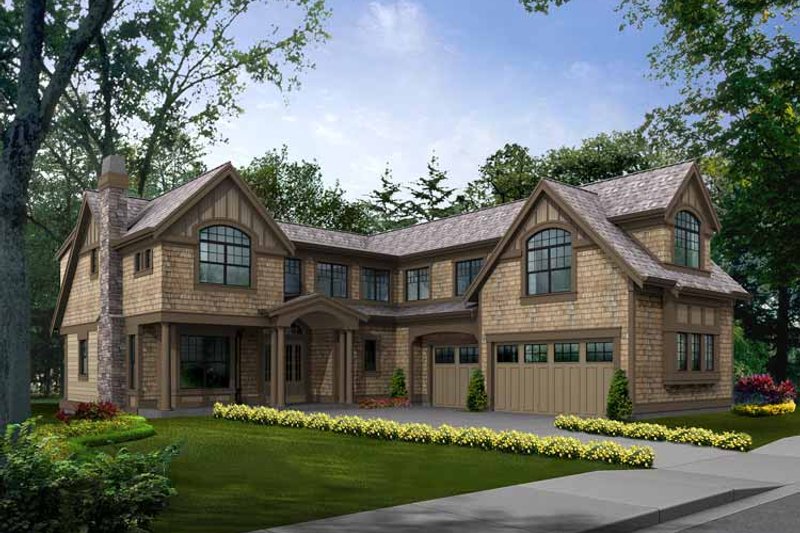 Architectural House Design - Craftsman Exterior - Front Elevation Plan #132-470