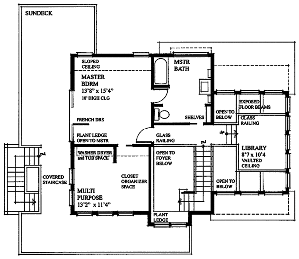 Home Plan - Country Floor Plan - Upper Floor Plan #118-152