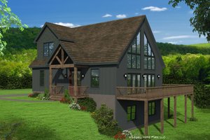 Country Exterior - Front Elevation Plan #932-203