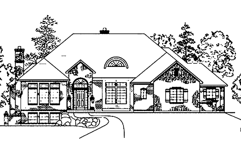 Home Plan - Exterior - Front Elevation 3 for Traditional House Plan #945-29 - 5 bed, 3.5 bath