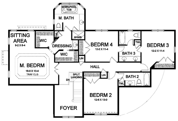 House Plan Design - Country Floor Plan - Upper Floor Plan #328-426