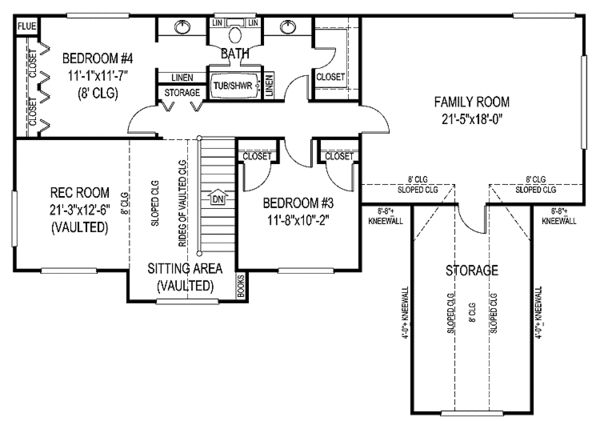 Dream House Plan - Country Floor Plan - Upper Floor Plan #11-271