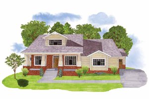 House Blueprint - Craftsman Exterior - Front Elevation Plan #950-3