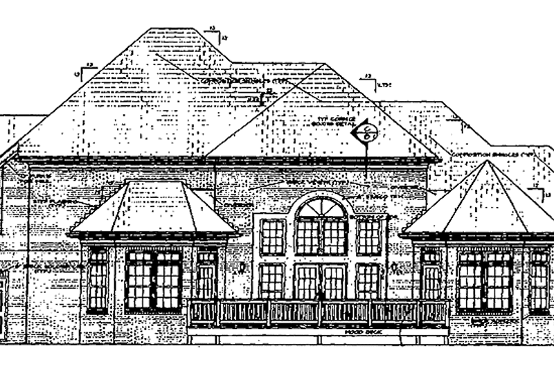 Home Plan - Exterior - Rear Elevation for Traditional House Plan #453-394 - 4 bed, 3.5 bath