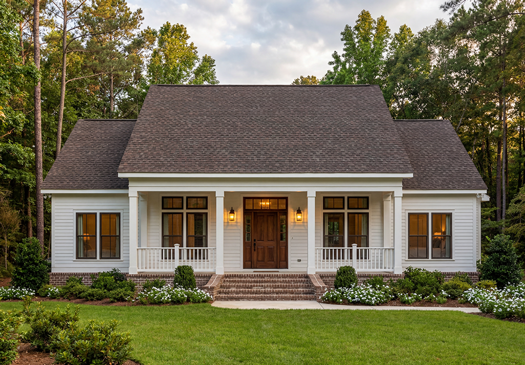 Exterior - Front Elevation 2 for Southern House Plan #406-284 - 4 bed, 2.5 bath