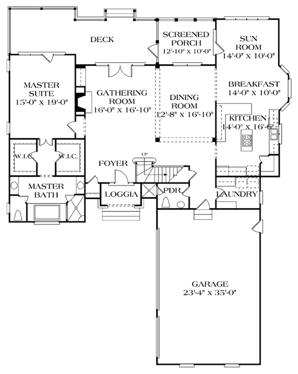 Home Plan - Country Floor Plan - Main Floor Plan #453-306