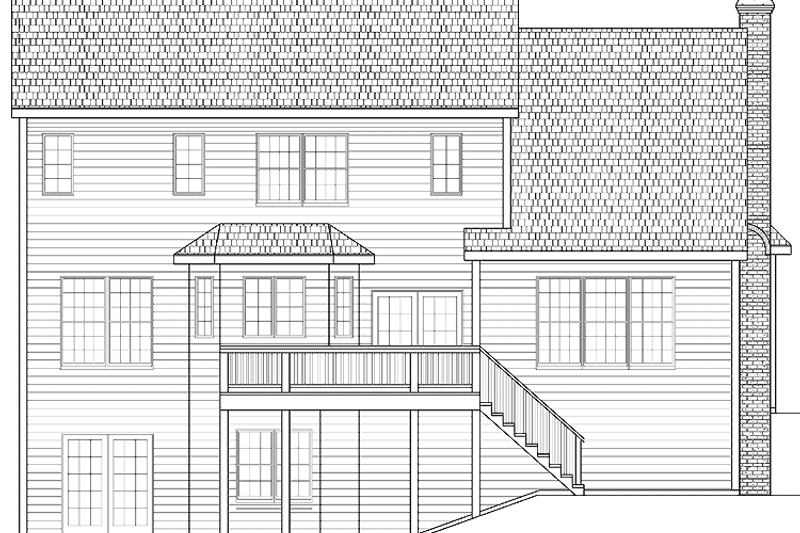 Home Plan - Exterior - Rear Elevation for Colonial House Plan #328-437 - 3 bed, 2.5 bath