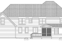 Home Plan - Traditional Exterior - Rear Elevation Plan #328-453