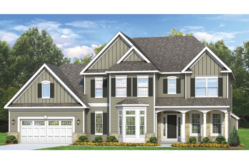 House Design - Exterior - Front Elevation 3 for Colonial House Plan #1010-62 - 4 bed, 2.5 bath