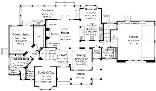 Home Plan - Mediterranean Floor Plan - Main Floor Plan #930-262