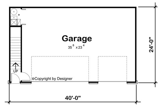 Floor Plan - Main Floor for Cottage House Plan #20-2657 - 1 bed, 1 bath