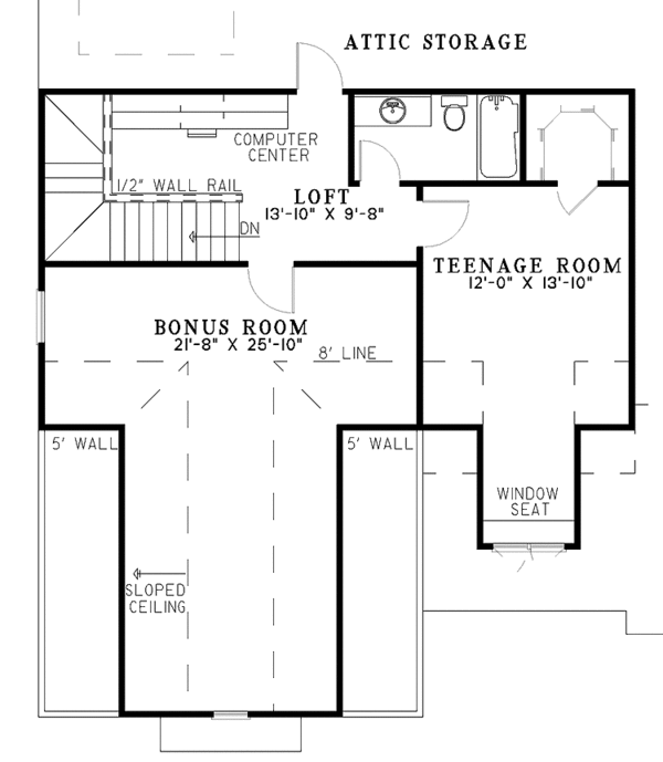 House Plan Design - Country Floor Plan - Upper Floor Plan #17-3097