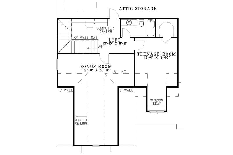 Home Plan - Floor Plan - Upper Floor for Country House Plan #17-3097 - 5 bed, 4 bath