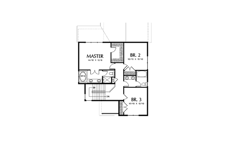 Home Plan - Floor Plan - Upper Floor for Traditional House Plan #48-388 - 3 bed, 2.5 bath