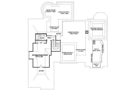 Floor Plan - Upper Floor for Traditional House Plan #81-399 - 3 bed, 2.5 bath