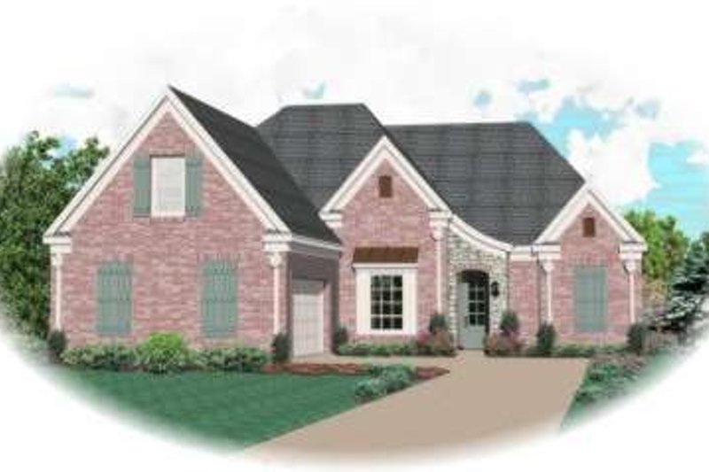 European Style House Plan - 3 Beds 2 Baths 1886 Sq/Ft Plan #81-1005