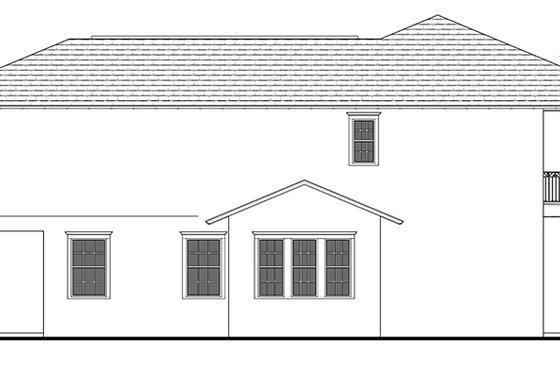 Exterior - Other Elevation 2 for Southern House Plan #1058-75 - 4 bed, 3.5 bath