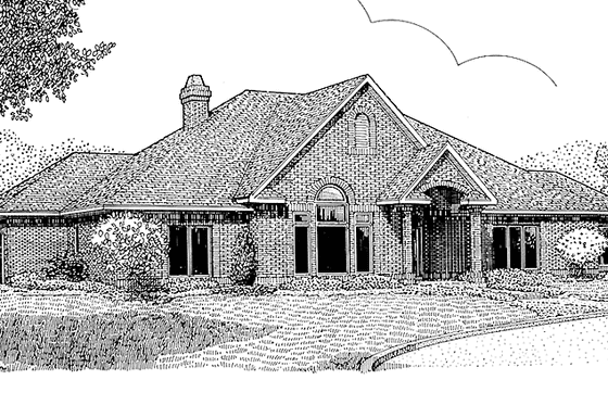 Exterior - Front Elevation 3 for Contemporary House Plan #11-249 - 3 bed, 4 bath