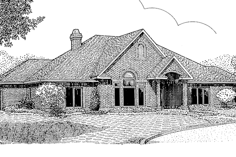 Home Plan - Exterior - Front Elevation 3 for Contemporary House Plan #11-249 - 3 bed, 4 bath