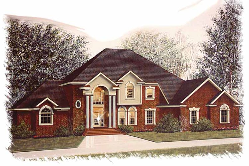 Architectural House Design - Traditional Exterior - Front Elevation Plan #15-347