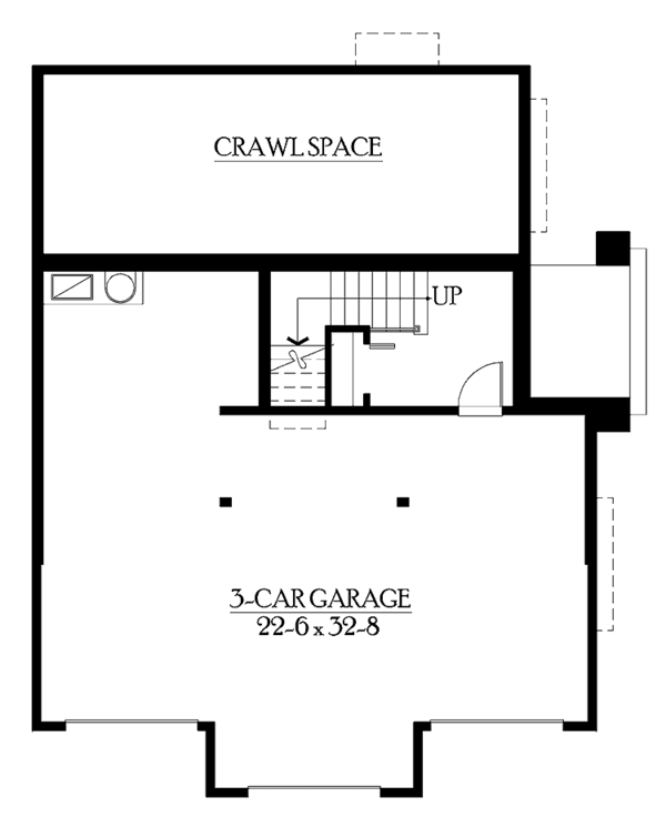 Craftsman Floor Plan - Lower Floor Plan #132-311
