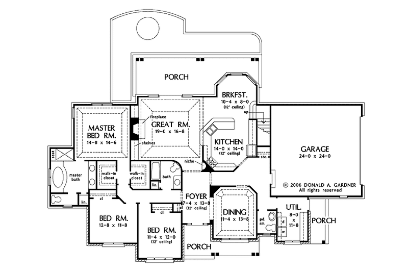 Home Plan - Floor Plan - Main Floor for Craftsman House Plan #929-803 - 3 bed, 2.5 bath