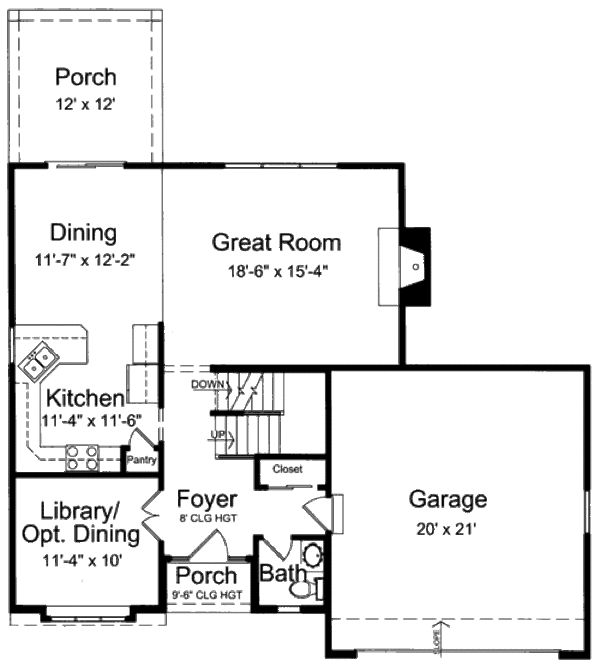 House Plan Design - Traditional Floor Plan - Main Floor Plan #46-438