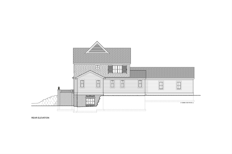 Architectural House Design - Exterior - Rear Elevation for Farmhouse House Plan #928-324 - 5 bed, 3.5 bath
