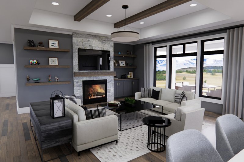 House Blueprint - Interior - Master Bedroom for Farmhouse House Plan #51-1225 - 2 bed, 2 bath