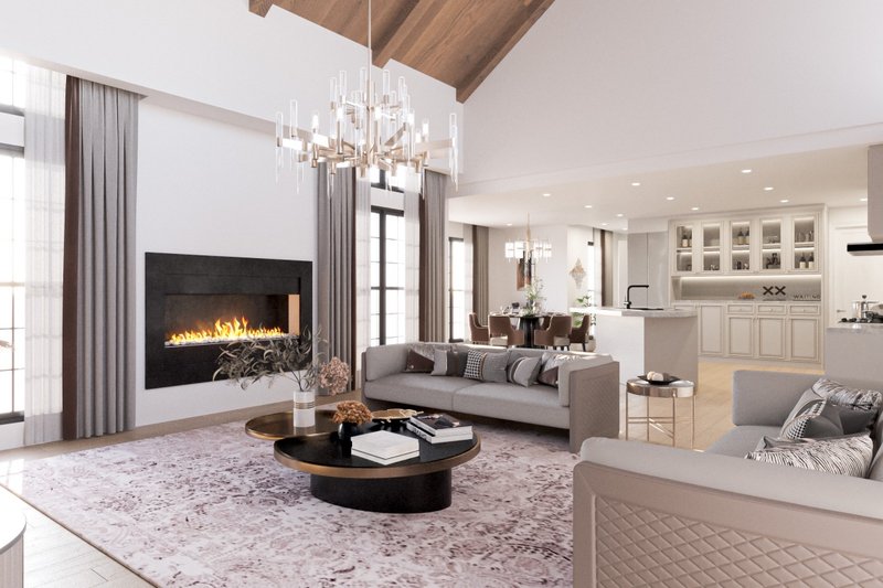 Home Plan - Interior - Family Room for Traditional House Plan #54-456 - 3 bed, 2.5 bath