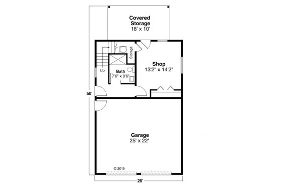 Floor Plan - Main Floor for Traditional House Plan #124-1196, 1 bath
