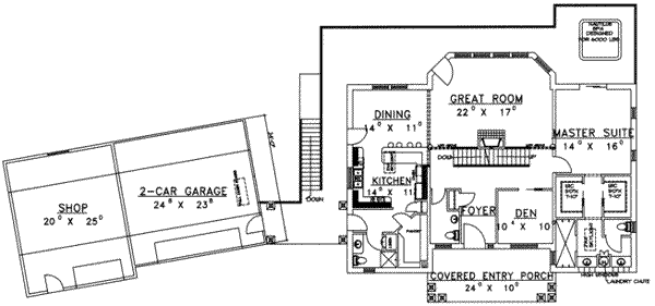 Modern Floor Plan - Main Floor Plan #117-179
