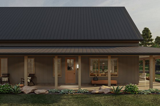 Exterior - Outdoor Living for Barndominium House Plan #455-244 - 3 bed, 2 bath