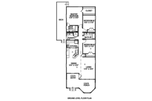 Floor Plan - Main Floor for Modern House Plan #141-299 - 3 bed, 2 bath