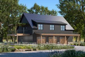 Barndominium Exterior - Front Elevation Plan #20-2533