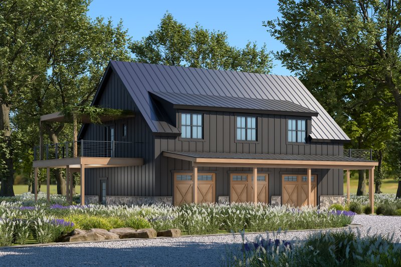 House Blueprint - Farmhouse Exterior - Front Elevation Plan #20-2533