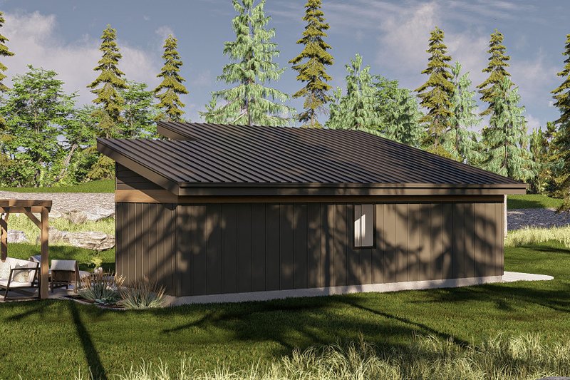 Architectural House Design - Exterior - Rear Elevation for Modern House Plan #455-374 - 1 bed, 1 bath