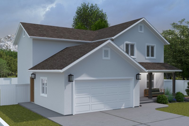 House Design - Exterior - Front Elevation 4 for Traditional House Plan #1060-385 - 3 bed, 2.5 bath