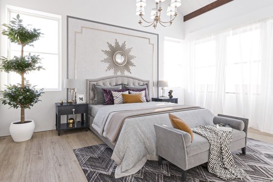 Interior - Master Bedroom for Ranch House Plan #54-568 - 3 bed, 2 bath
