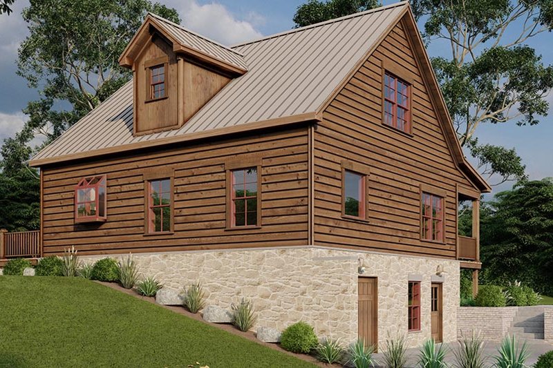 Home Plan - Exterior - Rear Elevation for Country House Plan #923-303 - 3 bed, 2.5 bath
