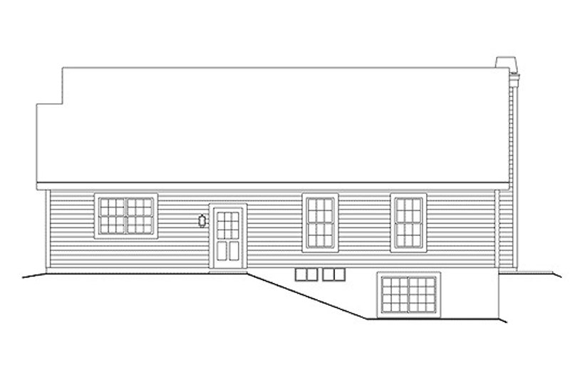 Home Plan - Exterior - Rear Elevation for Farmhouse House Plan #57-333 - 2 bed, 2 bath